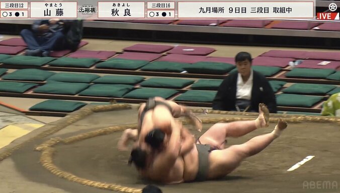 外掛けが決まり大逆転の瞬間