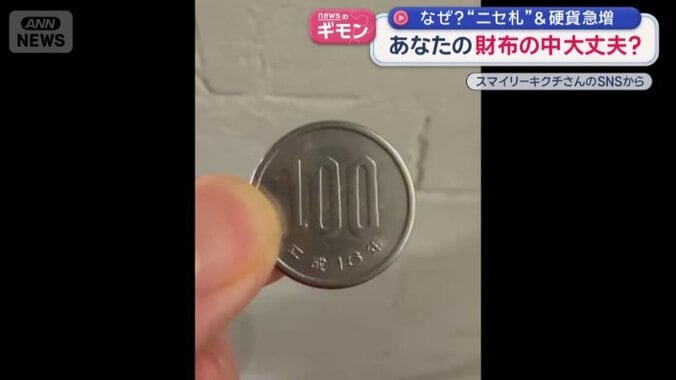 偽物の100円硬貨