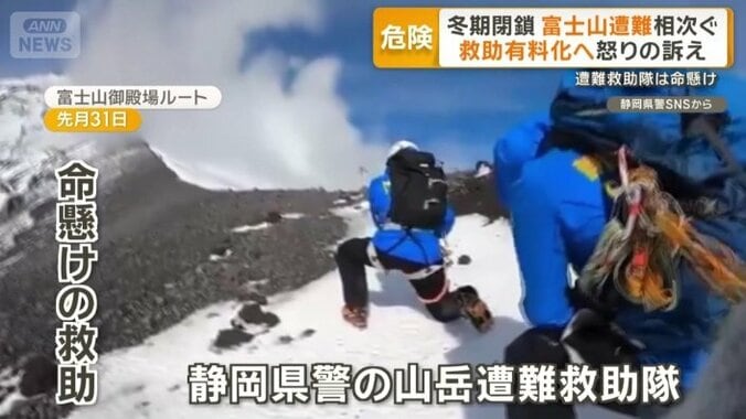 静岡県警の山岳遭難救助隊