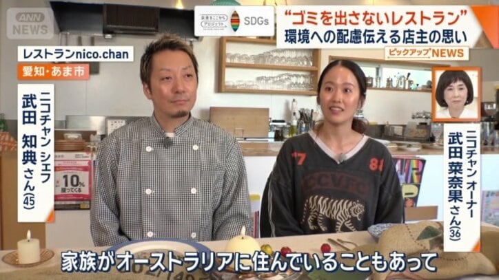 知典さん（左）　菜奈果さん（右）