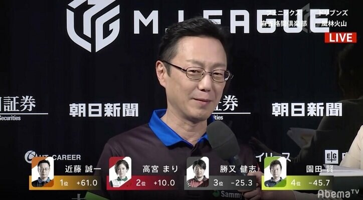 “夢芝居”はまだ途中 近藤誠一の快勝でチーム4連勝＆2位浮上「優勝目指します」／麻雀・Mリーグ