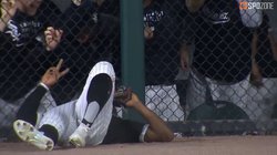 大谷翔平もがっかり 同僚の大飛球を相手野手が超メジャー級の“ホームランキャッチ”