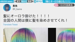 髪にオーロラかけた貴重映像が話題 美容師の“匠の技”に「視覚バグった感覚に」「色鮮やかに仕上げられるんだ」反響続々