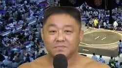 「日焼け跡が独特すぎてスゴイ」大相撲、アクション解説に登場した相撲芸人の“異変”にファン騒然「焼けすぎだろ」「煮卵色」