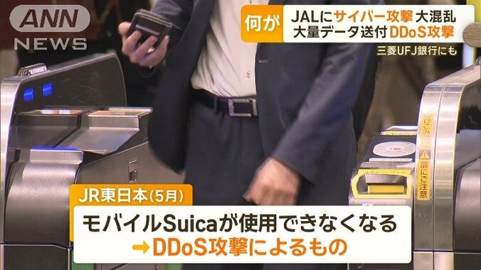 去年はおよそ896万件、今年5月にJR東日本もDDoS攻撃に