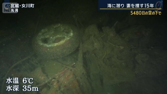 水深35メートル