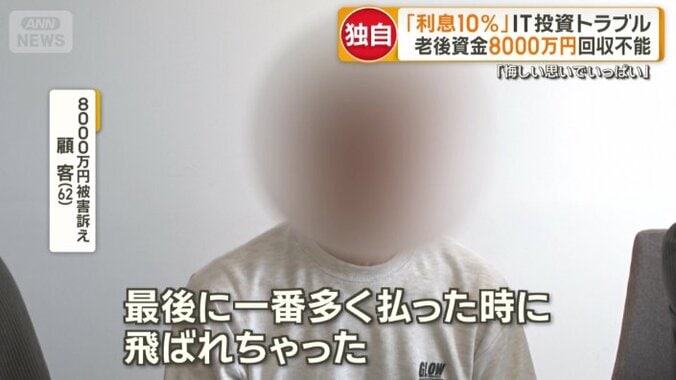 8000万円被害訴える顧客