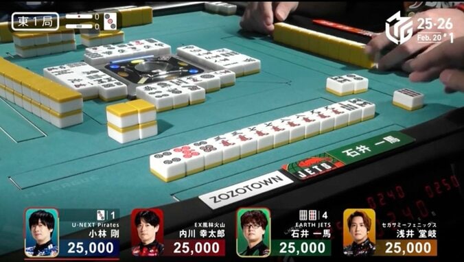 一馬、神頼み直後御利益ありの跳満ツモ