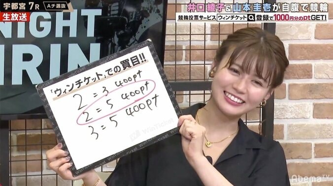 自称“2車複の王”極楽とんぼ・山本圭壱の終盤の勝負強さに井口綾子「さっきより全然かっこいい」／ミッドナイト競輪 2枚目