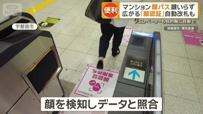 顔を検知しデータと照合