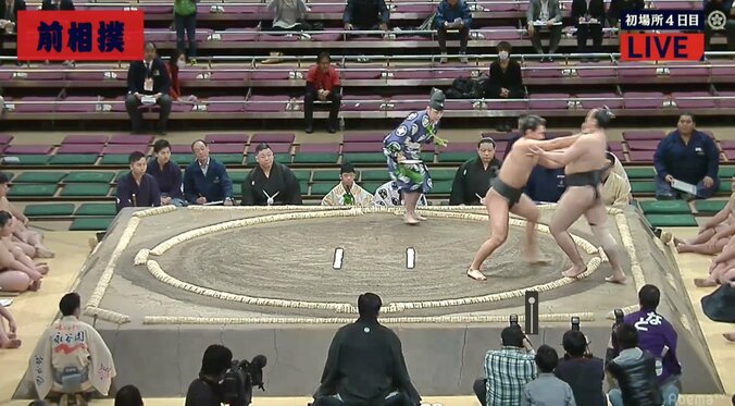 元横綱・朝青龍のおい、豊昇龍が前相撲で連勝　鋭い突き押しを披露 1枚目