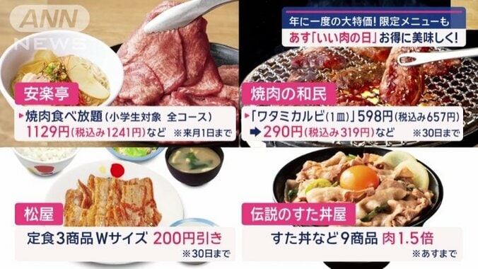 飲食チェーン　続々と特別セールを開催