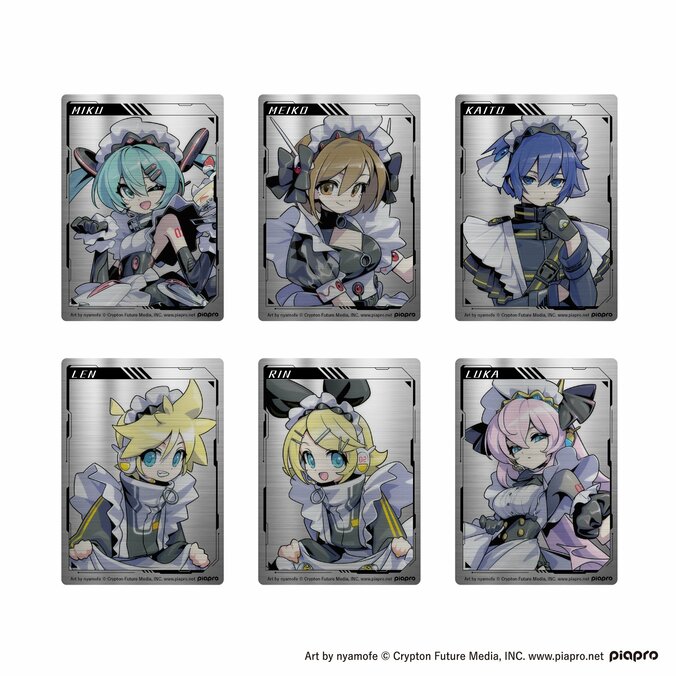 初音ミクたちピアプロキャラクターズの「サイバーメイド」メタルグッズが4月27日より予約開始 2枚目