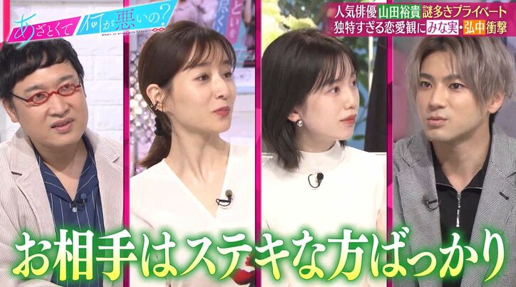 独特の恋愛観を持つ山田裕貴、元カノとの会話に田中みな実＆弘中アナが絶句