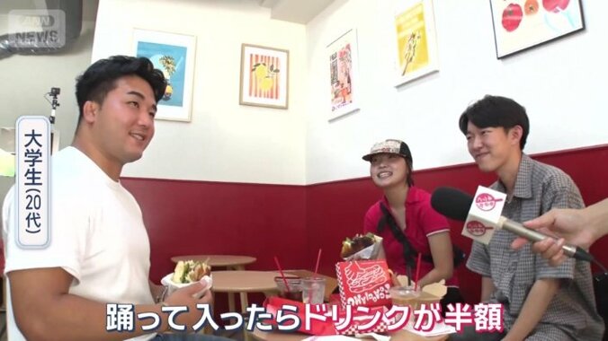 全ドリンクが半額に