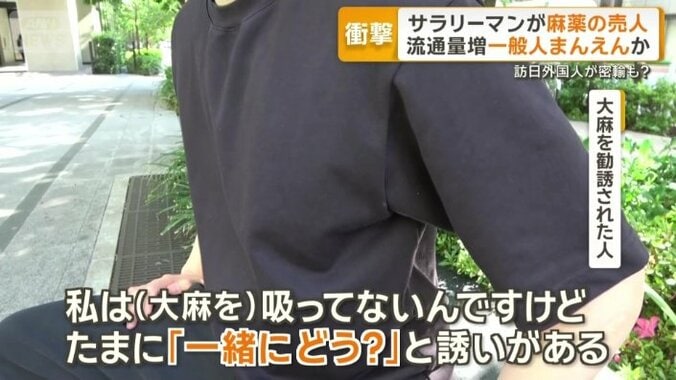 大麻を勧誘された人