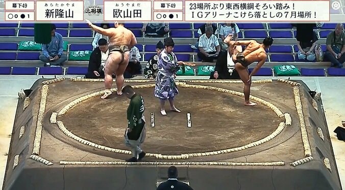 背中もバキバキの欧山田（写真右）