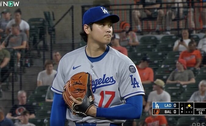 【写真・画像】何が起きた…？ 大谷翔平、タッチプレーで“まさかのアクシデント”「エグいな」打者走者のリアクションが話題に「笑ってしまった」　1枚目