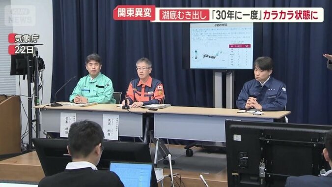 22日に開かれた気象庁の緊急会見