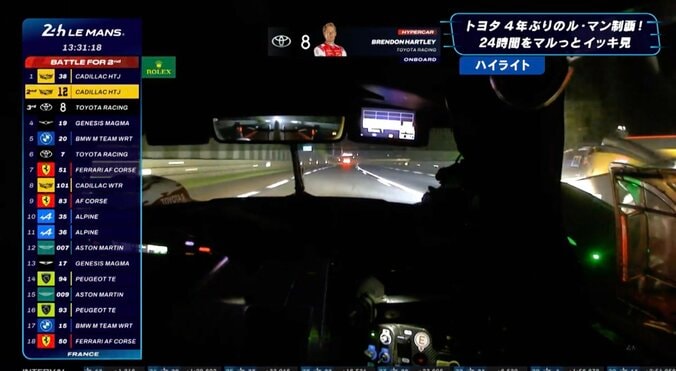 「ちょっとヒヤッとする」ル・マンで捉えた“真夜中の大胆オーバーテイク” 元トロロッソF1の36歳が度胸一発…称賛の声 3枚目