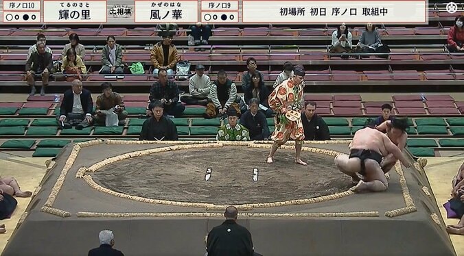 白星直前、輝の里が
