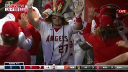 そこは投げたら危ないよ！トラウト、大好物の低めを猛烈“ゴルフスイング”で大谷翔平に並ぶ12号アーチ