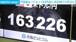 円安進み1ドル＝163円台に 約39年7カ月ぶり