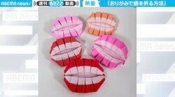 歯科医療機器メーカー社員が編み出した“おりがみで歯を折る方法”に「想像してたより細かい！」「保育園で配ったら泣きそう（笑）」と反響