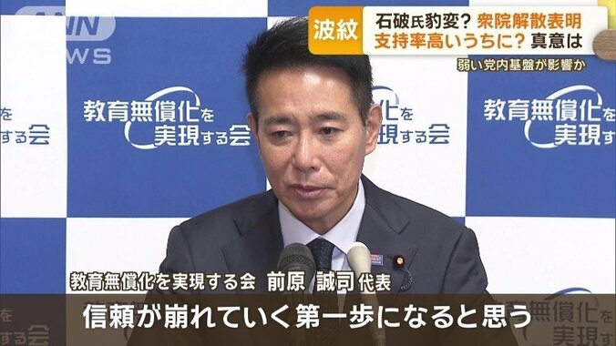 教育無償化を実現する会　前原誠司代表