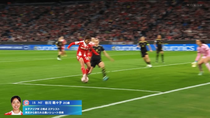 「なんじゃ今の！」なでしこ谷川萌々子、“おしゃれヒールパス”にファン驚愕！決定機演出に「流石のプレービジョン」【女子CL】 4枚目