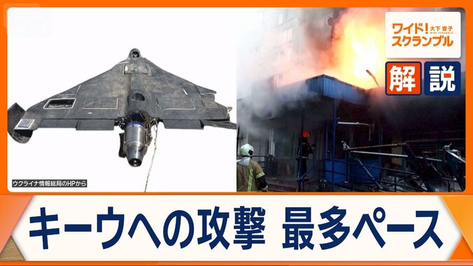 ロシアによるキーウへの攻撃“最多ペース”に　背景に新型ドローン量産化か　欧州でハイブリッド攻撃に警戒感高まる 1枚目