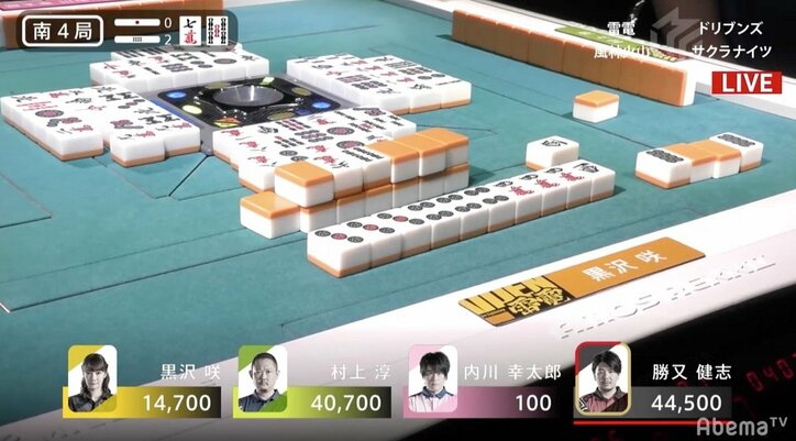 “セレブ打法”の究極進化形　黒沢咲、四暗刻単騎でMリーグ女性選手初の役満　大逆転トップ／麻雀・Mリーグ