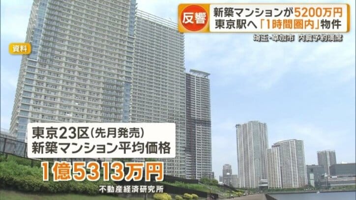 東京23区で先月発売された新築マンションの平均価格は1億5313万円