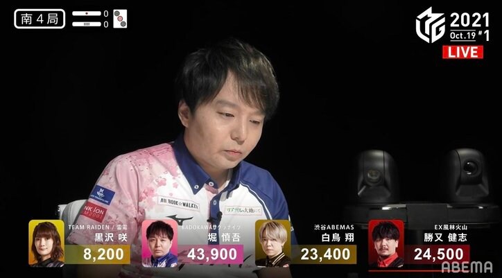 ようやく“堀DAY”到来 堀慎吾が今期初トップ あっさり味の「嬉しいです」も顔はニコニコ/麻雀・Mリーグ