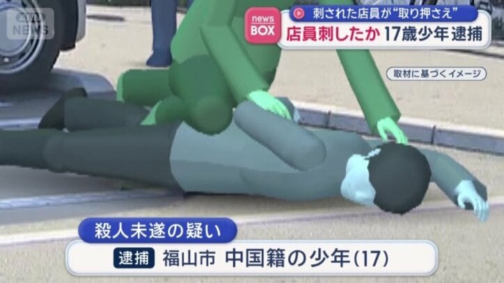 殺人未遂の疑いで現行犯逮捕