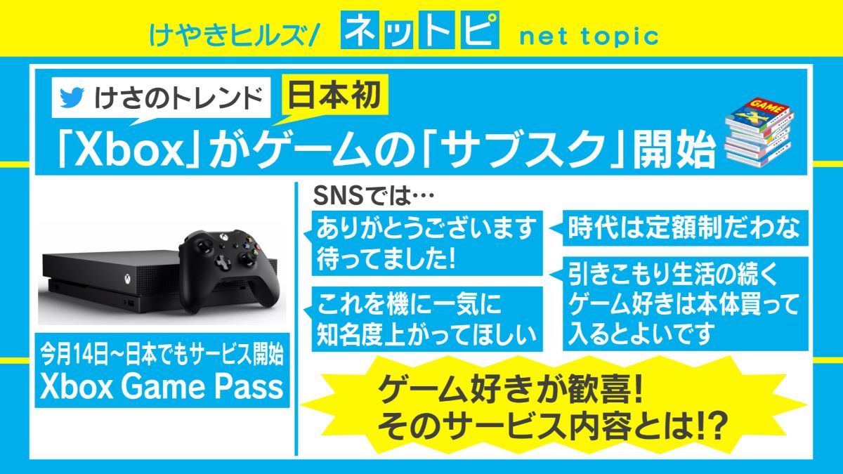 Xbox、ゲームのサブスク『Xbox Game Pass』を14日より開始 ネットは
