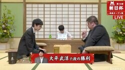 大平武洋六段が1日2勝　3回戦進出／将棋・朝日杯将棋オープン戦一次予選