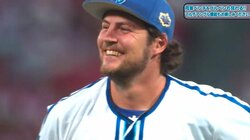 とにかく明るいバウアー 投げてニコニコ、打たれてニコニコ 日本初の球宴を満喫 盛り上げレベルはMVPクラス