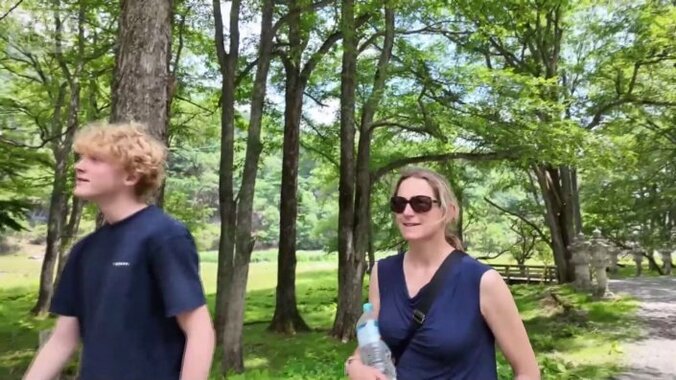 オランダから来た親子