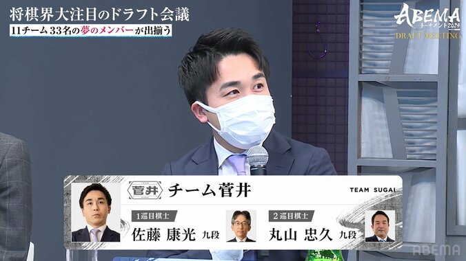 菅井竜也八段「将棋が強いという理由だけ」ド直球で選んだ百戦錬磨の棋士2人／将棋・ABEMAトーナメント2024