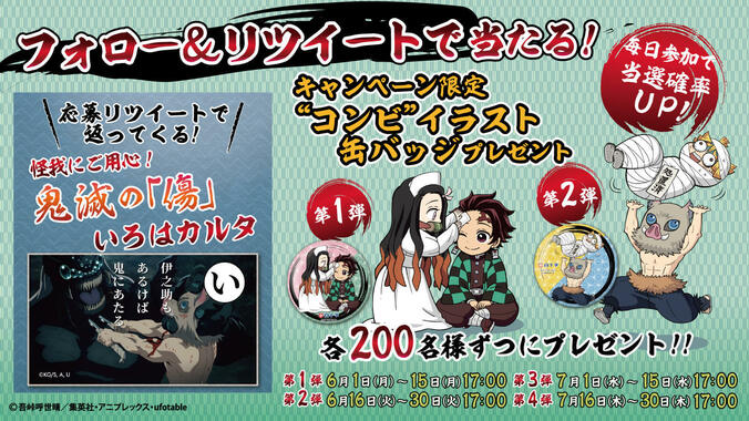 「鬼滅の刃」が白十字とコラボ！ 炭治郎（CV：花江夏樹）のボイス入り「“傷”いろはカルタ」がリプライで届く 4枚目