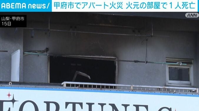 火災現場周辺の様子