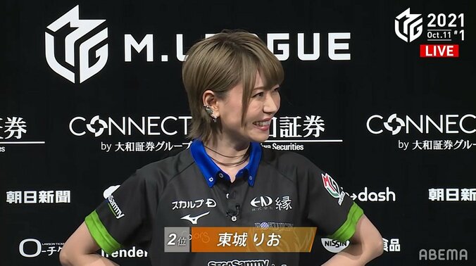 東城りお、堂々のデビュー戦 強きの攻めとキュートな笑顔に視聴者「あーこれは人気爆発ですわｗ」／麻雀・Mリーグ 2枚目