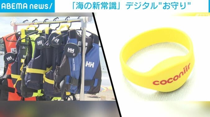 GPS発信機付きライフジャケット・黄色いリストバンド