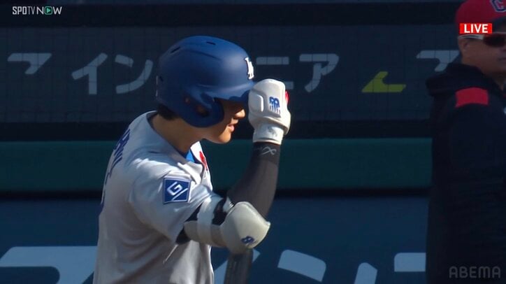 【映像】大谷、相手監督に挨拶→初球をいきなりホームラン