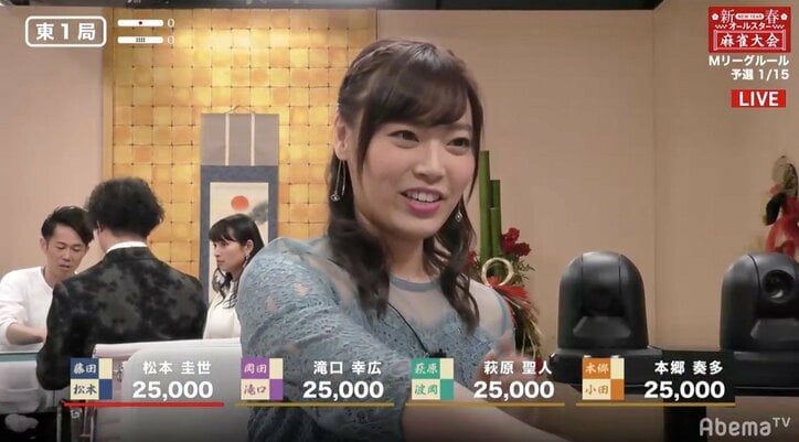 麻雀リポートで人気急上昇！　女子アナ・松本圭世「選手のファンが1人でも増えるように」SNS写真もファン支持