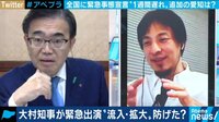 愛知 大村知事VSひろゆき "自粛・移動制限"具体的にどう防ぐ?
