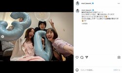 森香澄「誕生日当日はこのお二人!!」井桁弘恵＆カルマとの3ショット公開