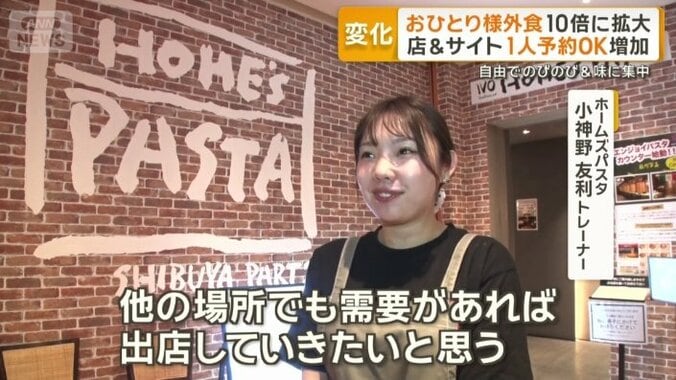 ホームズパスタ　小神野友利トレーナー