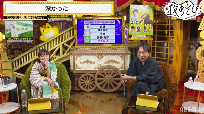 関智一＆金田朋子の異色コンビで“カラカラの火曜日”開幕!? 40代女性の悩み5位“生きがい”に「深すぎて」【声優と夜あそび】 5枚目